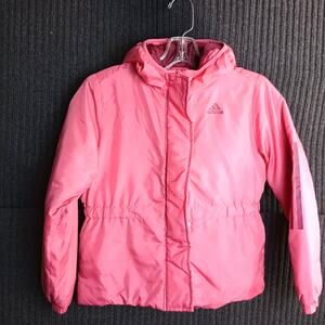 Adidas Girls Insulated Hooded Winter Coat Pink